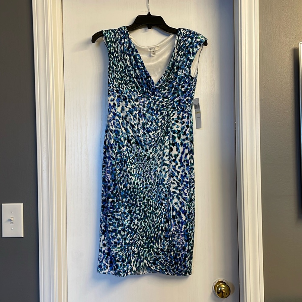 London Stule Collection cinch faux wrap dress 2P